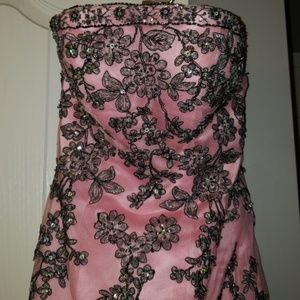 Precious Formals Gorgeous Strapless, Beaded Dress